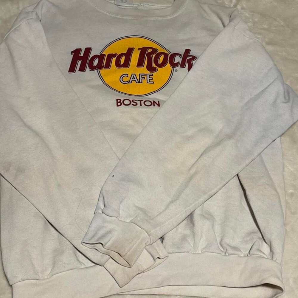 Hard-rock-cafe Women's White and Grey Sweatshirt